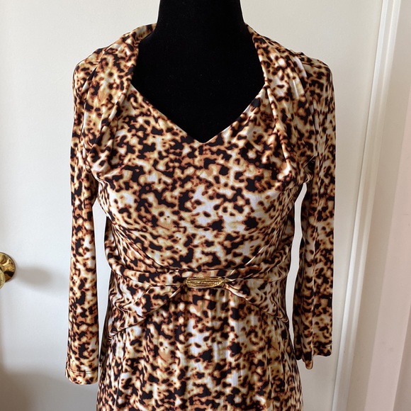 Roberto Cavalli Digital Print Ombre Sheath Dress Size Medium EUC - Picture 2 of 16